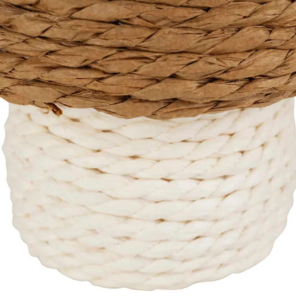 Fabrique de Styles Déco champignon en corde brun et blanc - P'tit légume*Enfant Déco