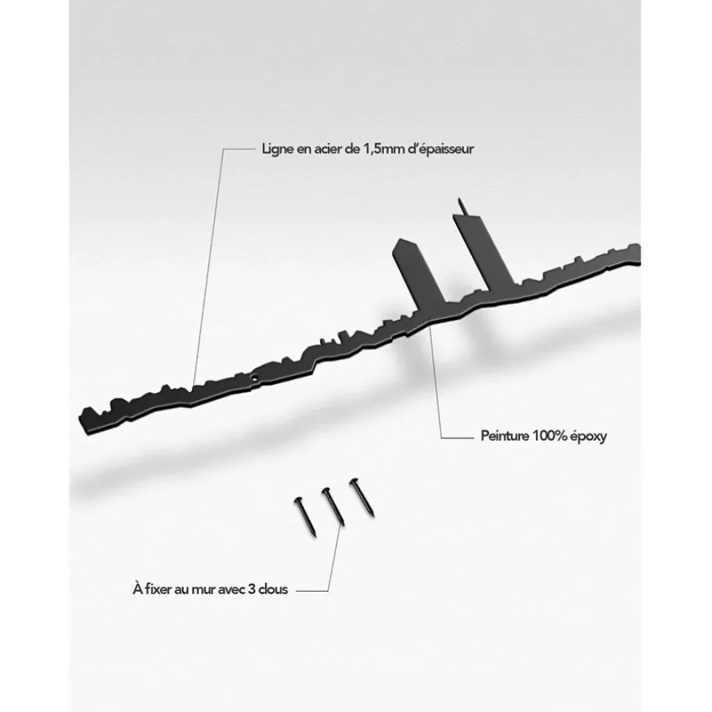 Fabrique de Styles Décoration murale ligne lyon 50cm* Déco À Suspendre Et Adhésive