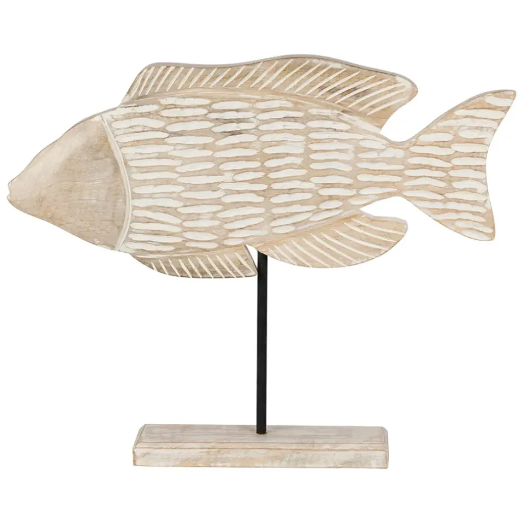 Fabrique de Styles Décoration poisson en manguier et fer - Amarres* Petits Objets Déco