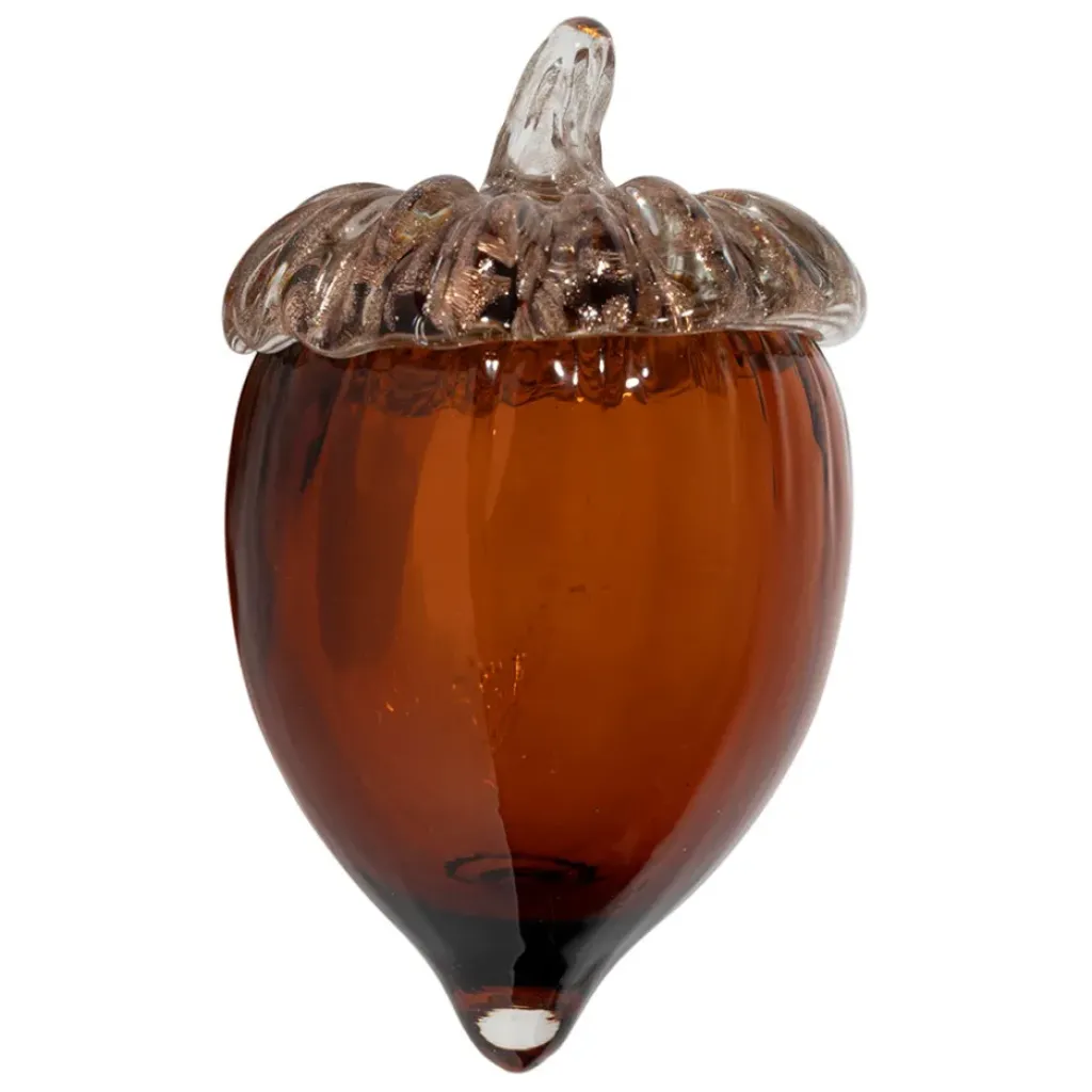 Fabrique de Styles Deco gland en verre doré et ambre - Chêne* Petits Objets Déco