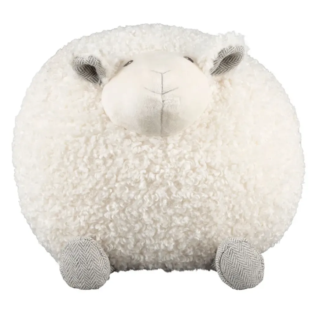 Fabrique de Styles Deco mouton shaggy creme 30x30xh30cm polyester*Enfant Doudous Et Peluches