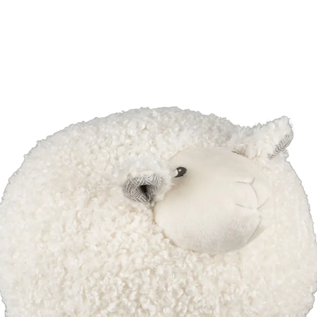 Fabrique de Styles Deco mouton shaggy creme 30x30xh30cm polyester*Enfant Doudous Et Peluches