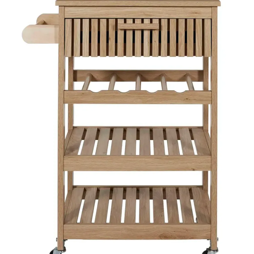 Fabrique de Styles Desserte en bois 3 niveaux et 1 tiroir - Kara* Ilots Et Dessertes