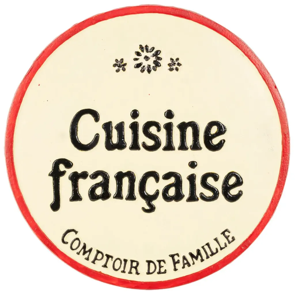 Fabrique de Styles Dessous de plat en fonte "Cuisine française" et rouge d25cm* Accessoires De Table