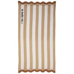 Fabrique de Styles Drap de plage en coton rayé et blanc 170x85cm - Medi* Draps De Plage Et Foutas