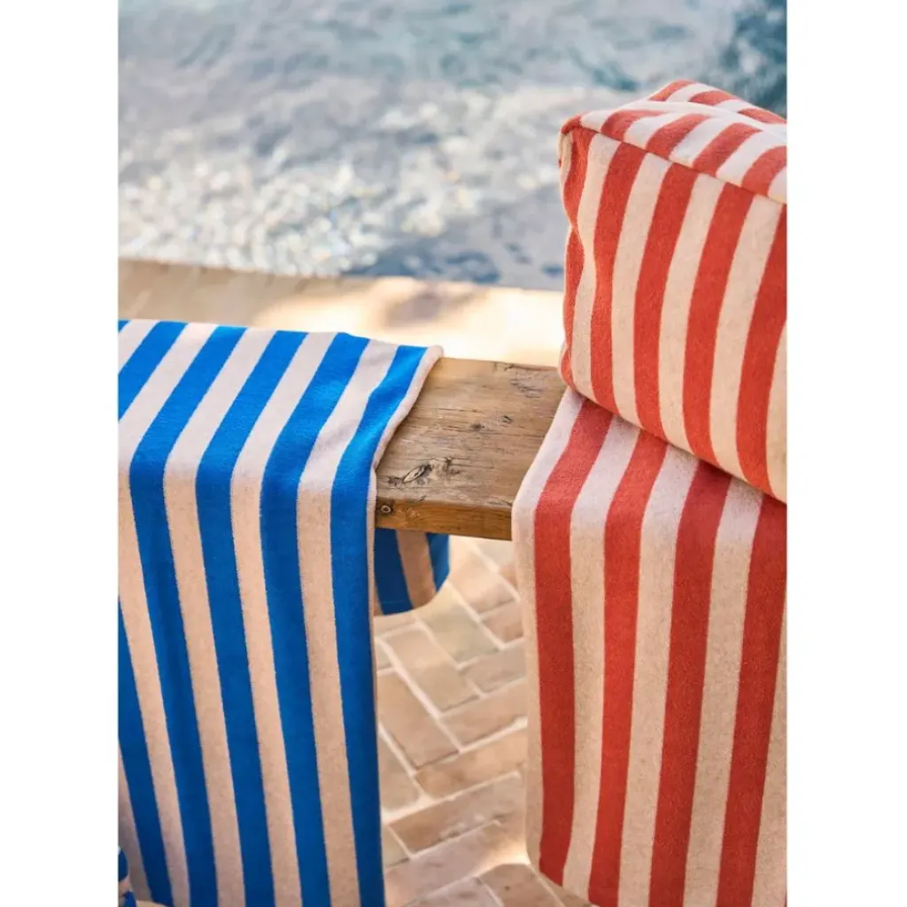 Fabrique de Styles Drap de plage en coton rayé et blanc 180x90cm - Palma* Draps De Plage Et Foutas