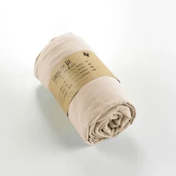 Fabrique de Styles Drap housse en flanelle sable 160x200cm - Candice* Draps Housses