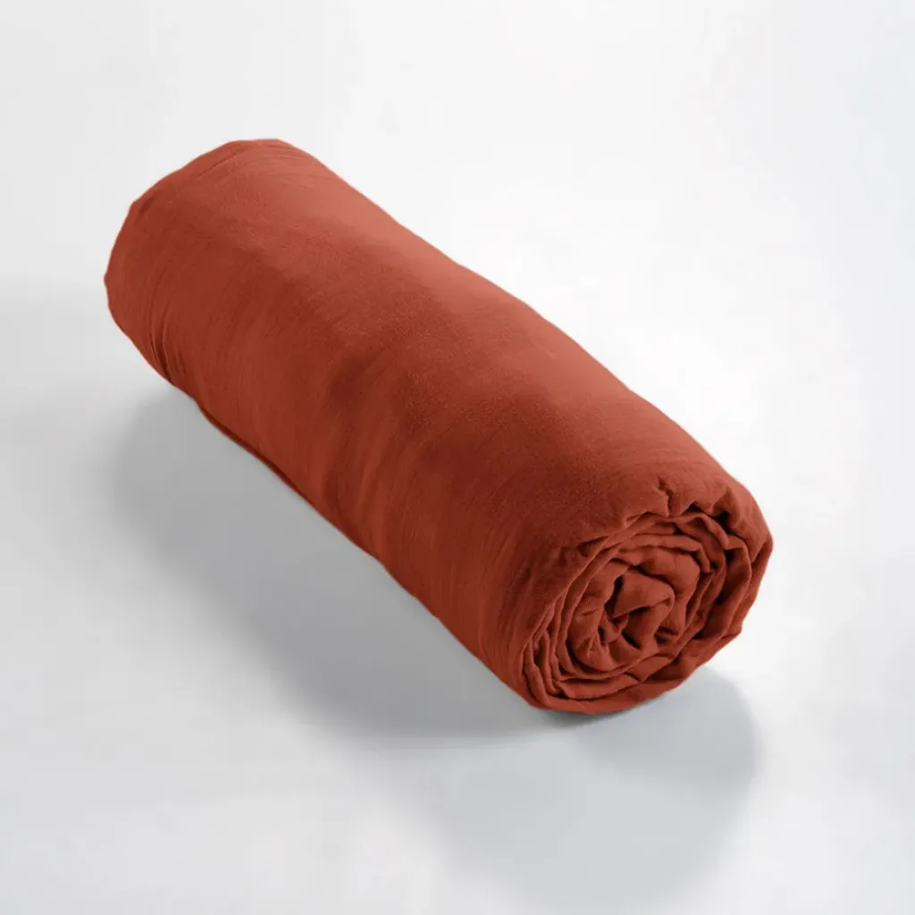 Fabrique de Styles Drap housse en gaze de coton 90x190cm - Gaia* Draps Housses