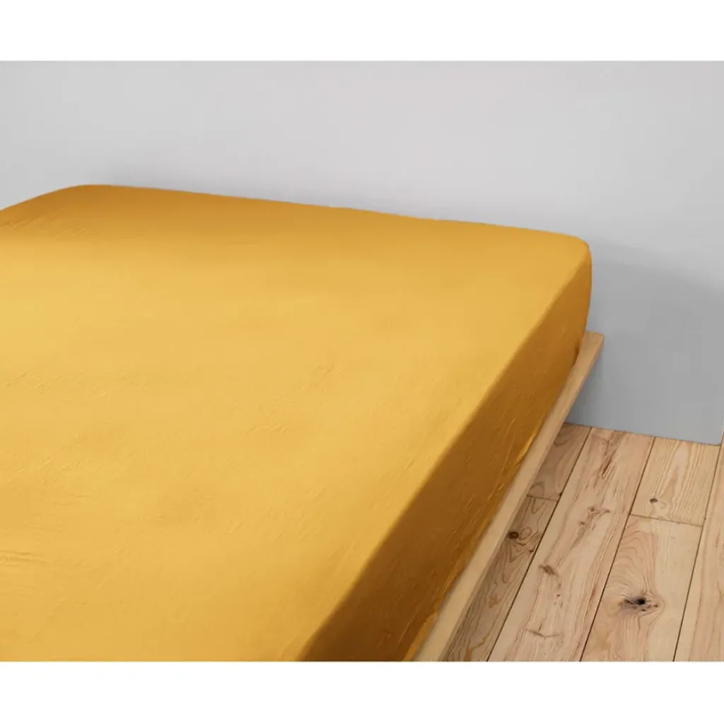 Fabrique de Styles Drap housse en gaze de coton 160x200cm - Gaia* Draps Housses