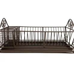 Fabrique de Styles Egouttoir 4 casiers en fer - campagne* Petits Rangements