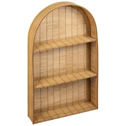 Fabrique de Styles Etagere murale 3 niveaux en bambou h80cm - Plaka* Étagères Murales