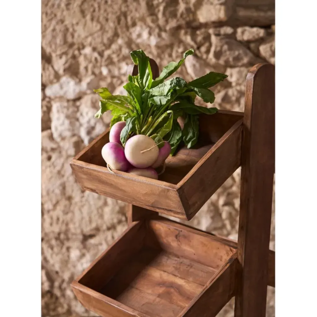 Fabrique de Styles Etagère 3 plateaux en bois recyclés naturel H100cm - Campagne* Ilots Et Dessertes