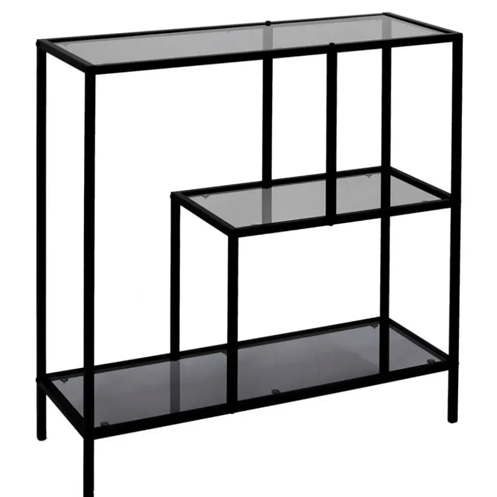 Fabrique de Styles Etagère en fer et verre fumé h79cm - Edgard* Bibliothèques Et Étagères