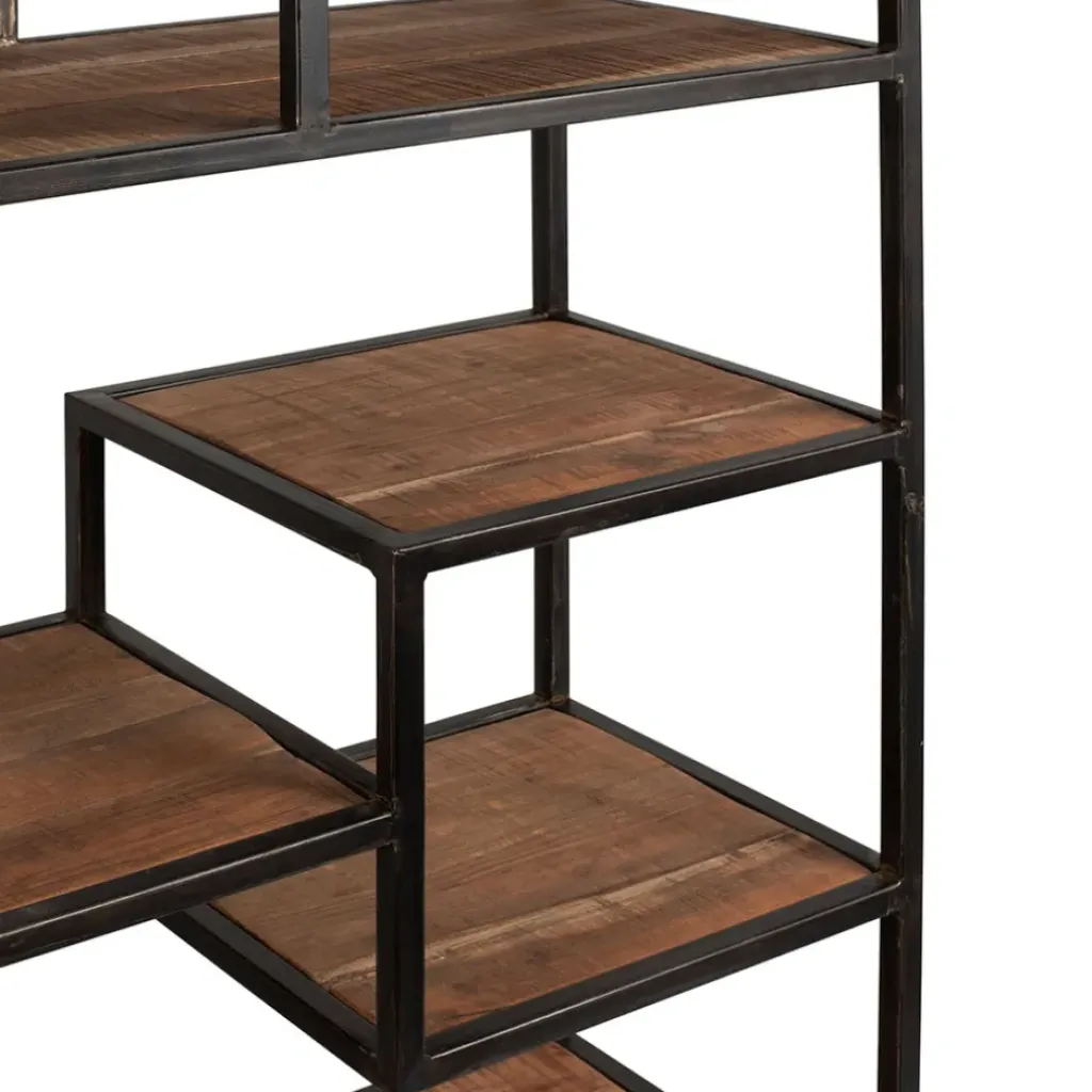 Fabrique de Styles Etagère en fer vieilli et bois d' acacia H170cm - Factory* Bibliothèques Et Étagères