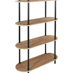 Fabrique de Styles Etagère en pin et bois naturel et noir h113cm - Cobe* Bibliothèques Et Étagères
