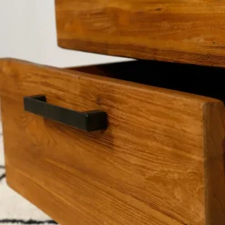 Fabrique de Styles Etagère en teck massif recycle avec 3 tiroirs H190cm - Alix* Bibliothèques Et Étagères