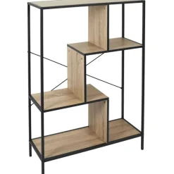 Fabrique de Styles Etagère industrielle en bois et métal H113cm - Edgard* Bibliothèques Et Étagères