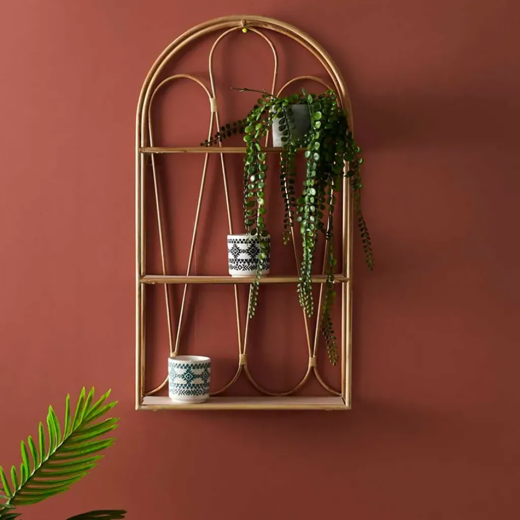 Fabrique de Styles Etagère murale 3 niveaux en paulownia h73cm - Java* Étagères Murales