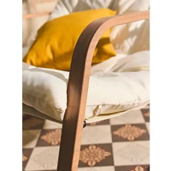 Fabrique de Styles Fauteuil de jardin à bascule beige - Miami*Enfant Chaises, Fauteuils|Jardin