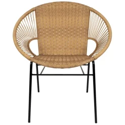 Fabrique de Styles Fauteuil de jardin rond effet cannage naturel - Malaya*Enfant Chaises, Fauteuils|Jardin