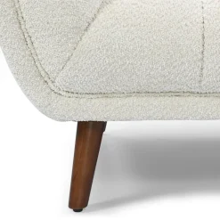 Fabrique de Styles Fauteuil de salon en tissu effet bouclette écru - Beryl* Fauteuils