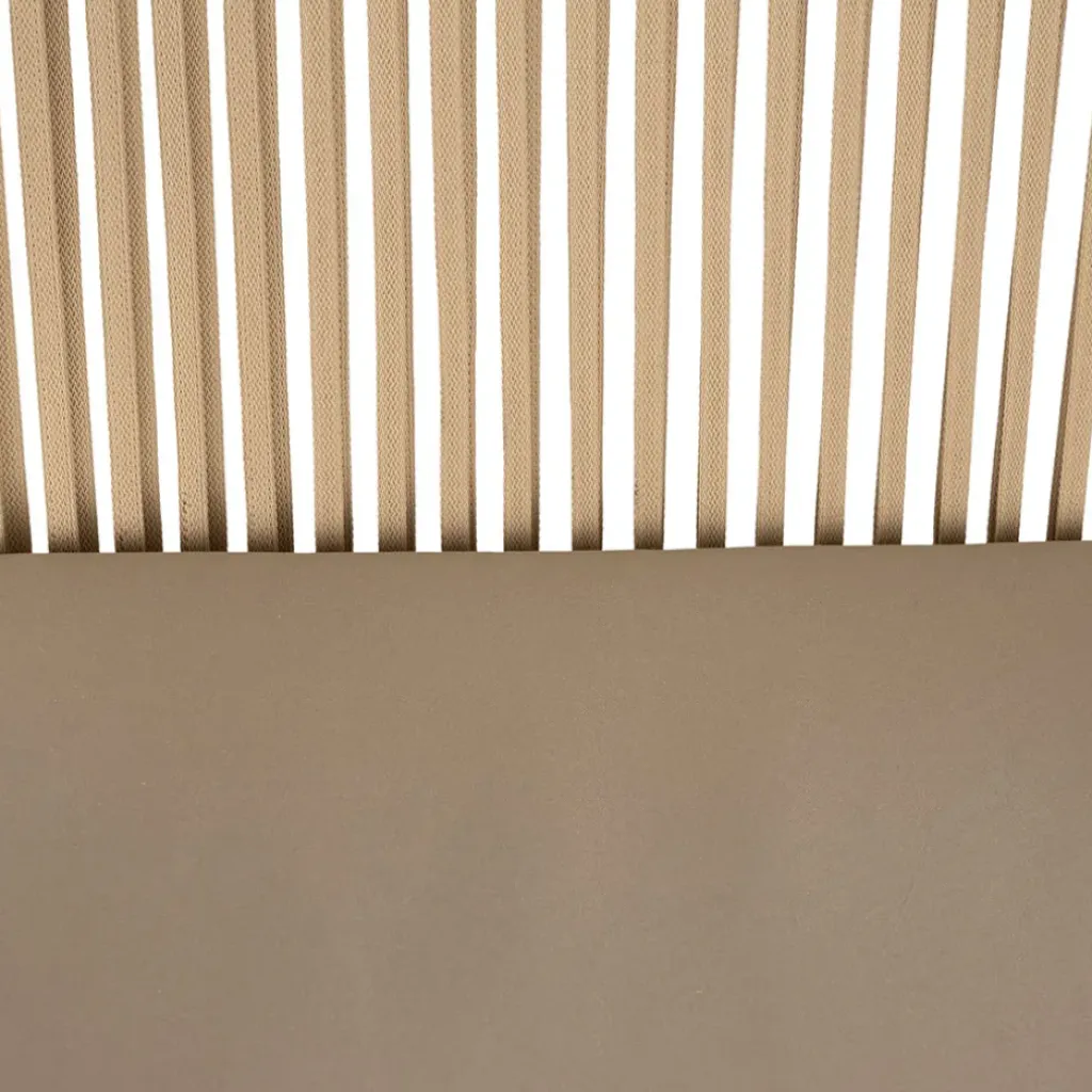 Fabrique de Styles Fauteuil d'extérieur avec coussin en tissu beige et blanc - Ajay*Enfant Chaises, Fauteuils|Jardin