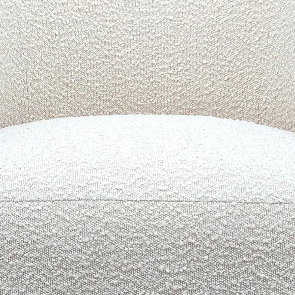 Fabrique de Styles Fauteuil en tissu bouclette écru - Sixties* Fauteuils