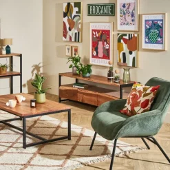 Fabrique de Styles Fauteuil en velours côtelé sapin - martin* Fauteuils