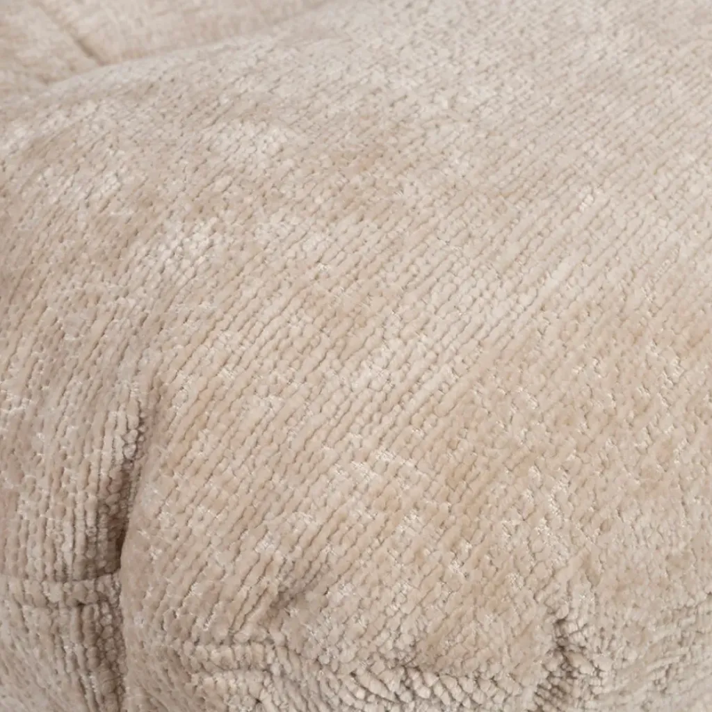 Fabrique de Styles Fauteuil et repose pied en tissu beige et fer noir - Lery* Fauteuils