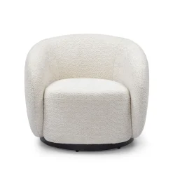 Fabrique de Styles Fauteuil pivotant en tissu effet bouclette - Assa* Fauteuils