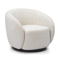Fabrique de Styles Fauteuil pivotant en tissu effet bouclette - Assa* Fauteuils