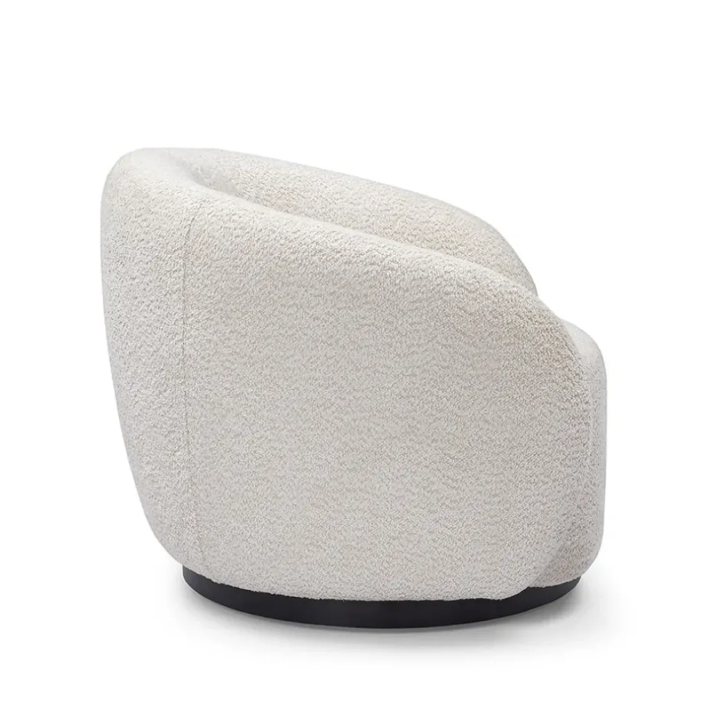 Fabrique de Styles Fauteuil pivotant en tissu effet bouclette - Assa* Fauteuils