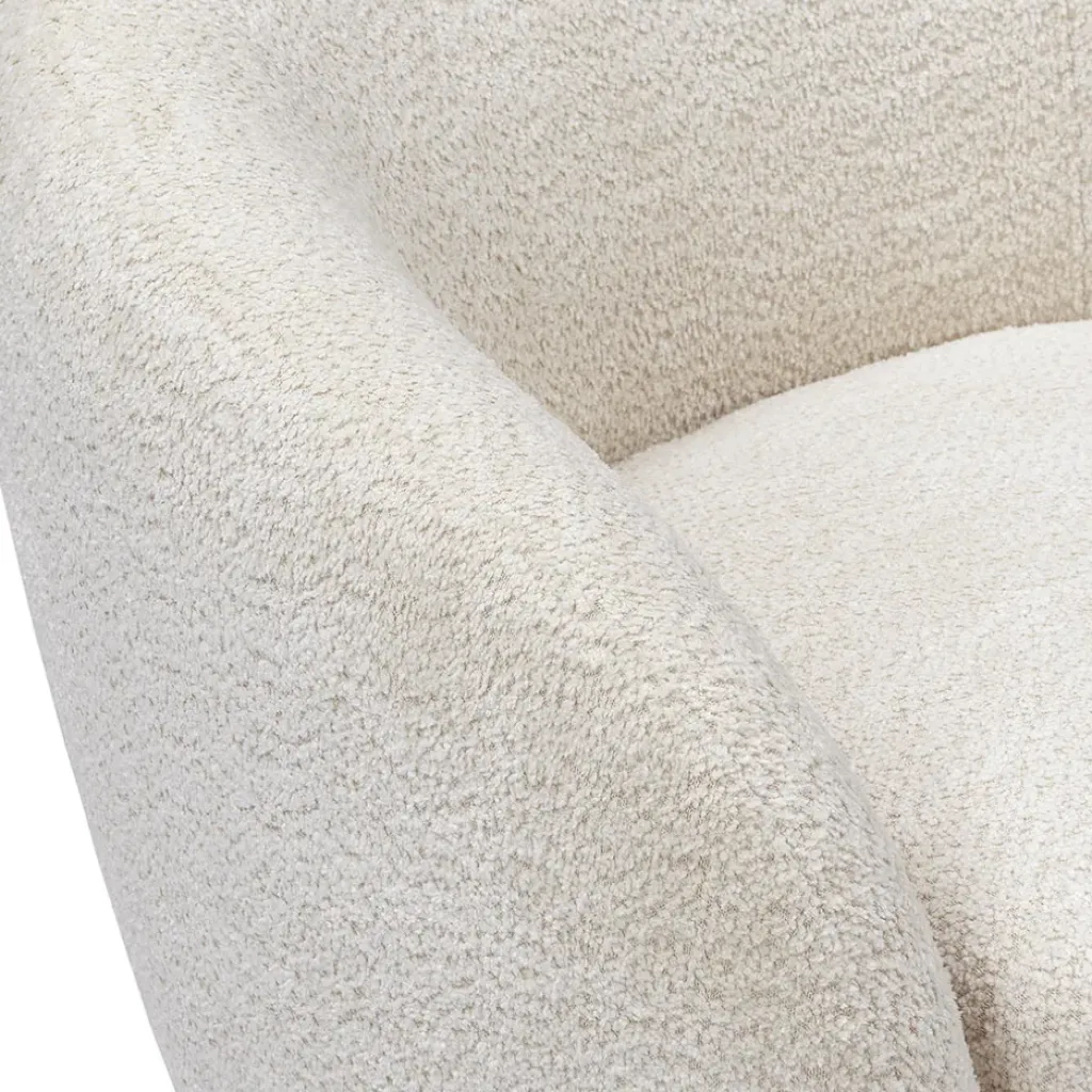 Fabrique de Styles Fauteuil pivotant en tissu effet bouclette - Assa* Fauteuils