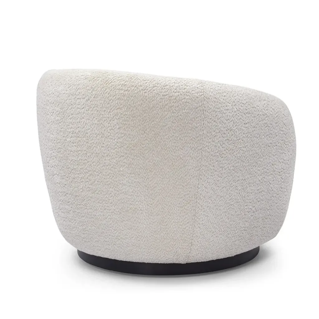 Fabrique de Styles Fauteuil pivotant en tissu effet bouclette - Assa* Fauteuils