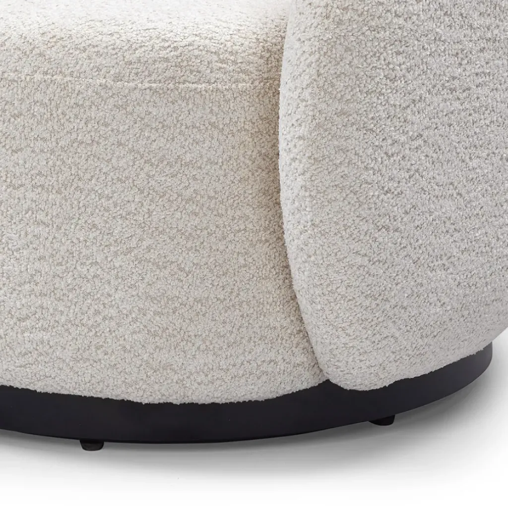 Fabrique de Styles Fauteuil pivotant en tissu effet bouclette - Assa* Fauteuils