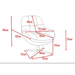 Fabrique de Styles Fauteuil pivotant en tissu - Molto* Fauteuils