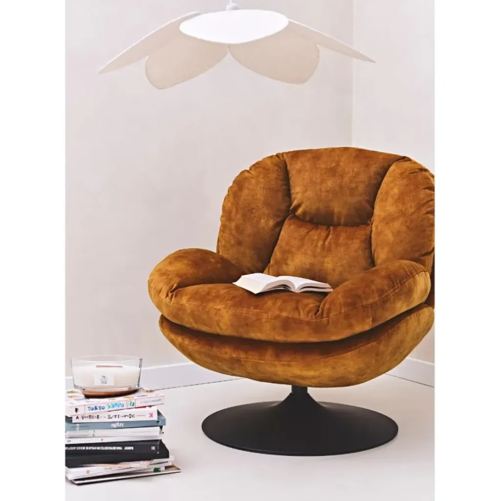 Fabrique de Styles Fauteuil pivotant en velours - Topi* Fauteuils