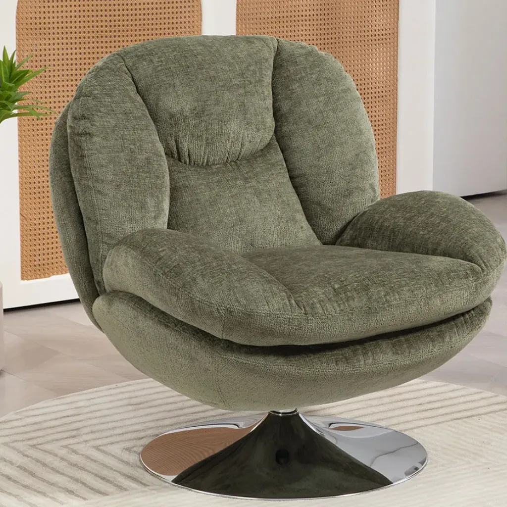 Fabrique de Styles Fauteuil pivotant en velours - Topi* Fauteuils