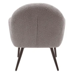 Fabrique de Styles Fauteuil tissu effet laine bouclette foncé - Oria* Fauteuils