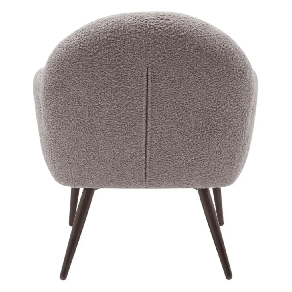 Fabrique de Styles Fauteuil tissu effet laine bouclette foncé - Oria* Fauteuils