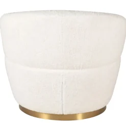 Fabrique de Styles Fauteuil tissu effet mohair écru - Vesna* Fauteuils