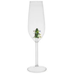 Fabrique de Styles Flute sapin en verre borosilicate 25cl - Noel* Coupes Et Flutes