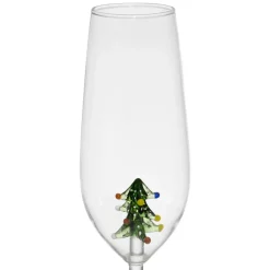 Fabrique de Styles Flute sapin en verre borosilicate 25cl - Noel* Coupes Et Flutes