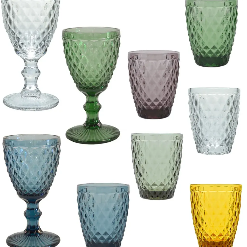 Fabrique de Styles Gobelet en verre ambré 22cl - Diamond* Verres À Eau Et Gobelets