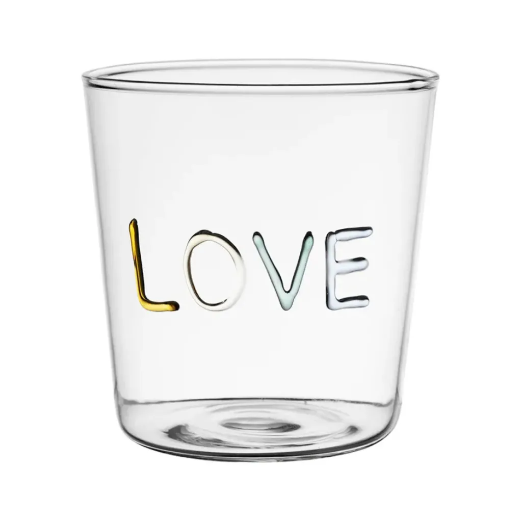 Fabrique de Styles Gobelet love en verre 35cl - Colorea* Verres À Eau Et Gobelets