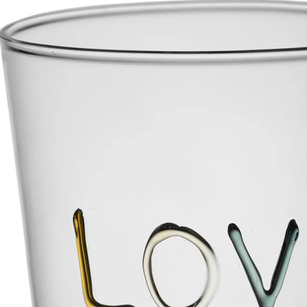 Fabrique de Styles Gobelet love en verre 35cl - Colorea* Verres À Eau Et Gobelets