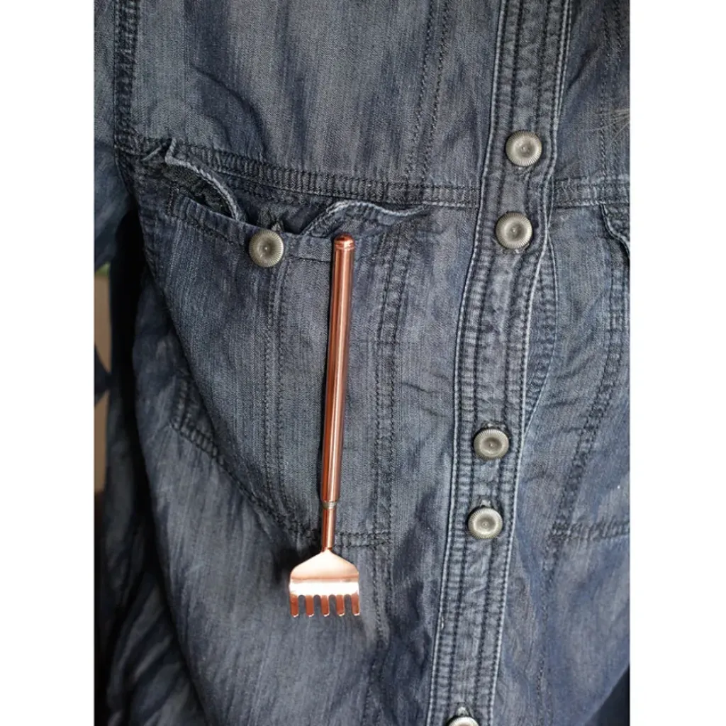 Fabrique de Styles Gratteur de dos telescopique cuivre* Relaxation Et Massage