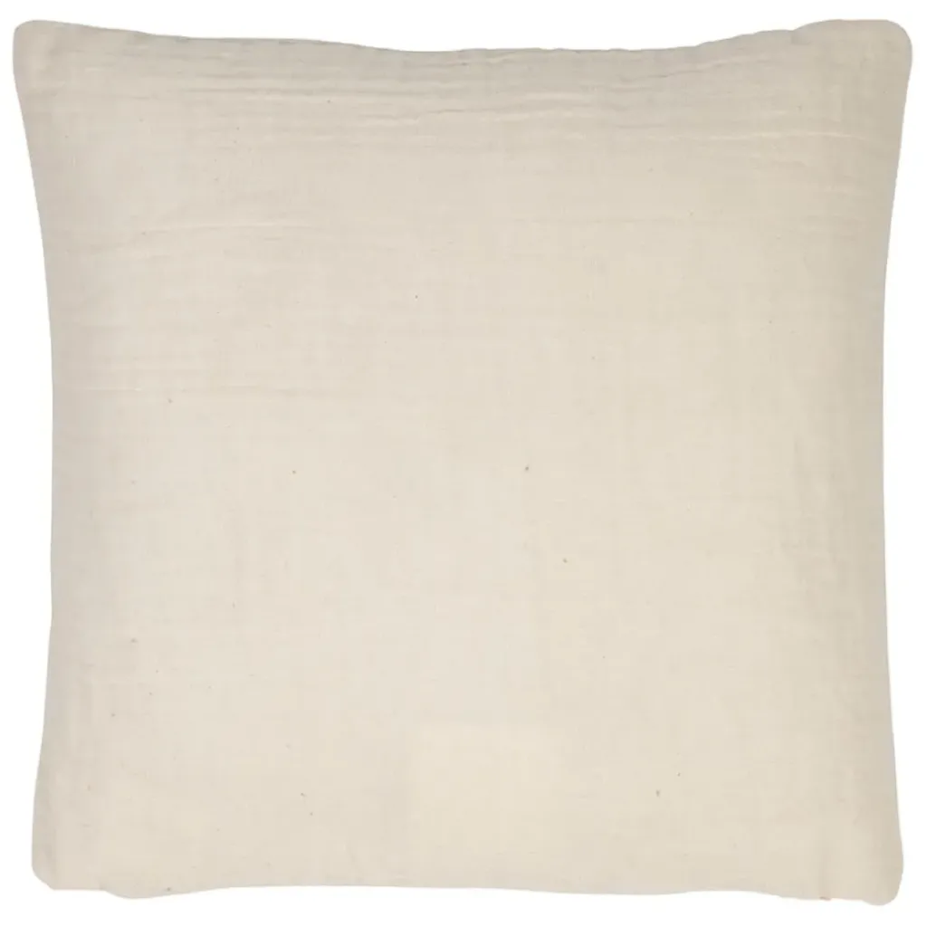 Fabrique de Styles Housse de coussin bonheur en gaze de coton écru 45x45cm* Coussins Et Housses
