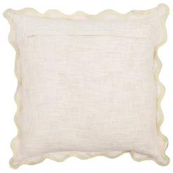 Fabrique de Styles Housse de coussin brodé " More Amor"' en coton écru et vert 45x45cm - Lumi* Coussins Et Housses