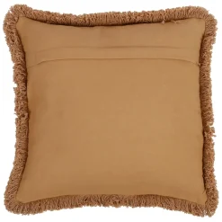 Fabrique de Styles Housse de coussin brodée écru et ocre 45x45cm -terre brulée* Coussins Et Housses